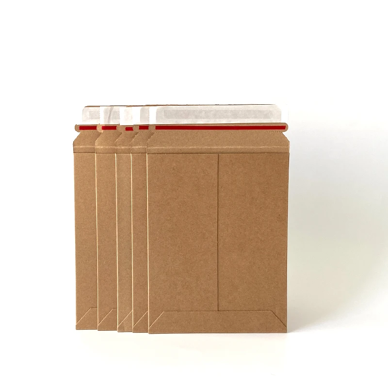 A4 5 6 7 Rigid Mailers Stay Flat Photo Document Self-Seal Cardboard Envelope Packaging Brown Kraft paper mailing bags