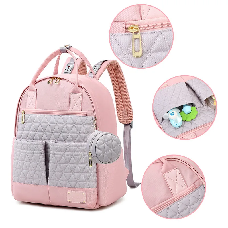 Large capacity mummy travel nappy baby bags set backpack baby diaper bag