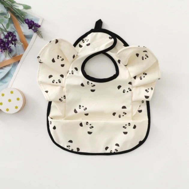 Soft PU bibs New born Fancy Baby Bib Waterproof Baby Coverall Easy Clean and Comfortable Cute PU Baby Bibs
