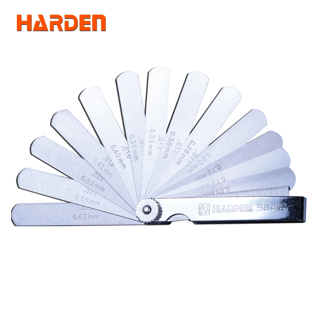 Harden Professional Custom 15pcs 65Mn Metal Feeler Gauge Set