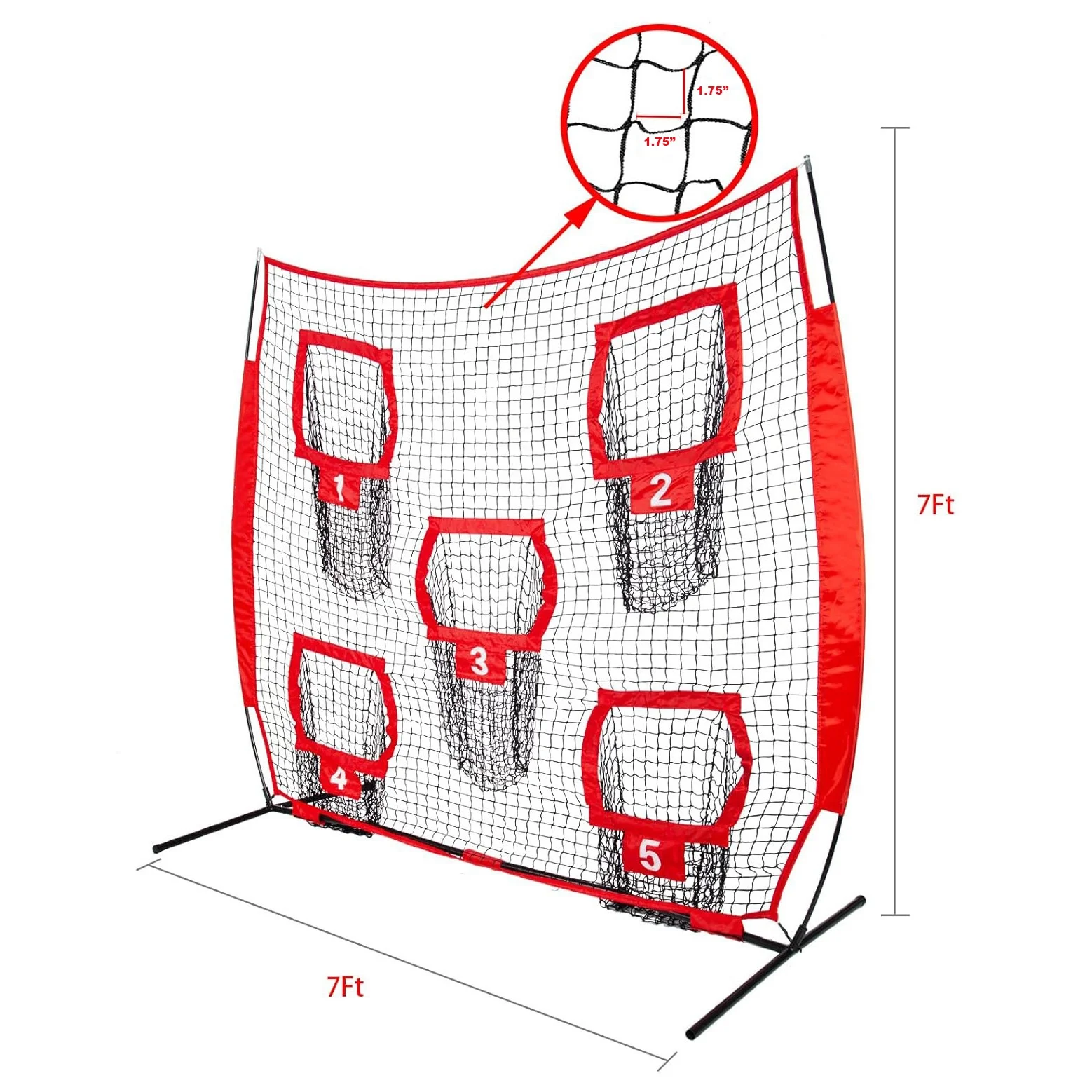 Custom Portable Outdoor American Football Throwing Net Back Stop Net for Throw Accuracy Improving