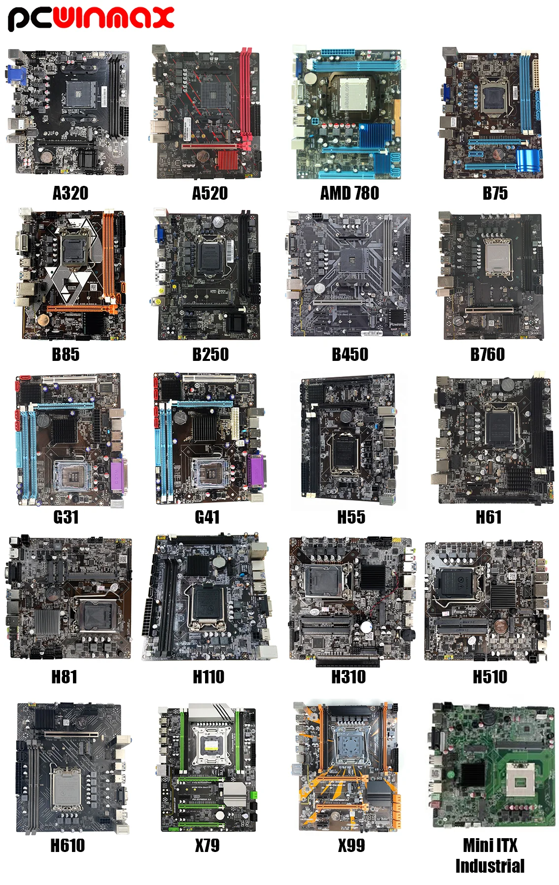 PCWINMAX New G41 Micro-ATX Mainboard Brand New Cost Effective Motherboard Support LGA775 DDR3 8GB for Desktop