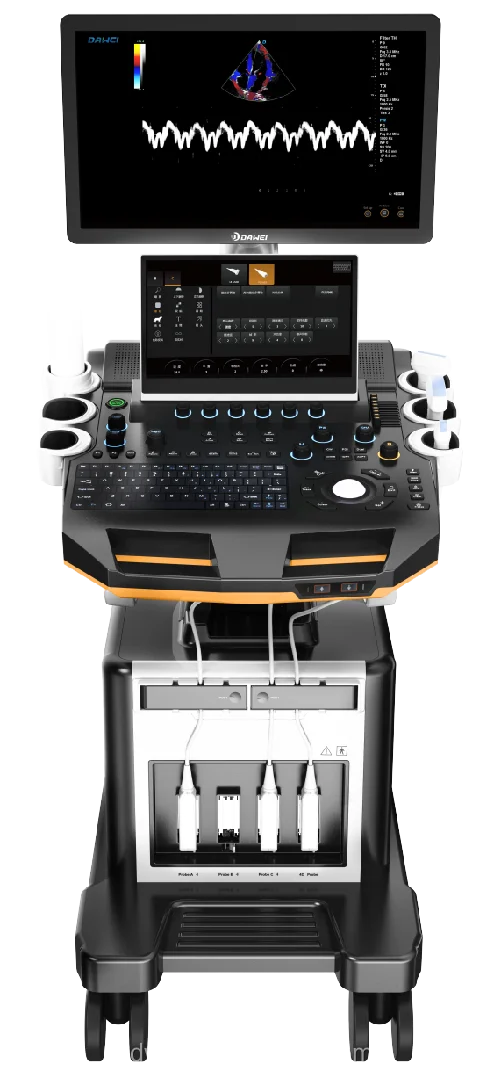 Dawei High-end Tissue Doppler 3D 4D Imaging THI TDI Veterinary Color Doppler Ultrasound Scanner