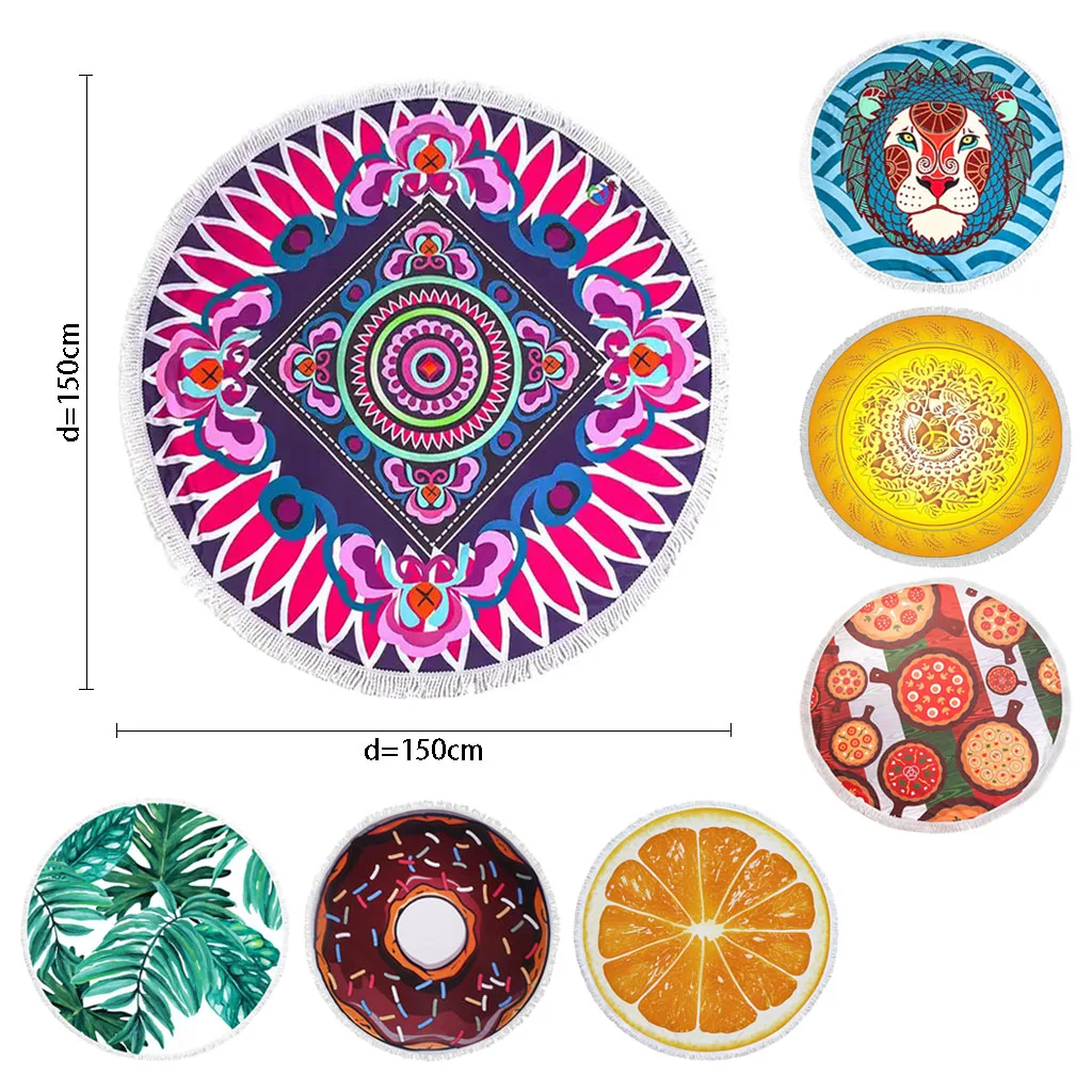 wholesale individual mandala towels custom beach towel microfiber turkish print sublim towel