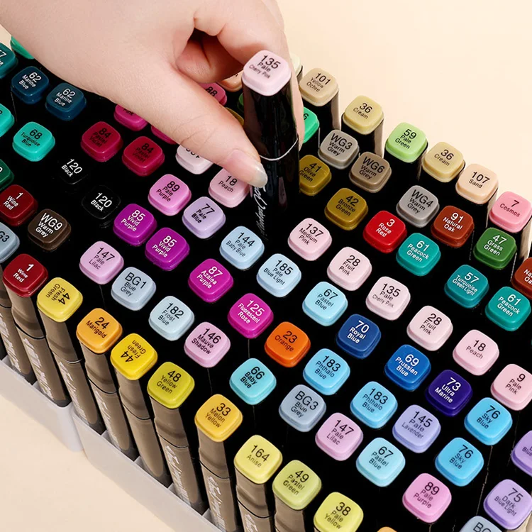 Marker Pens School Double Sided Highlighter Set Alcohol Acrylic Indelible Ink Art Permanent Waterproof Paint Color Marker Pens