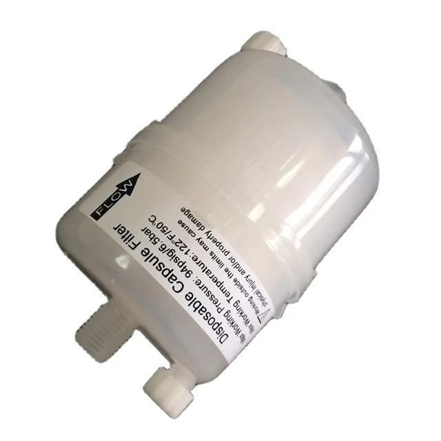 Одноразовый капсульный фильтр доступен в нескольких размерах и имеет различные разъемы для фильтрации жидкости и газа