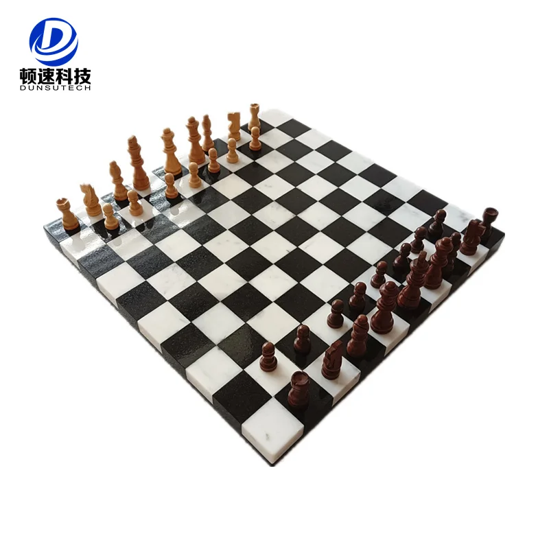 High quality 3 in 1 fide nordic stone tournament marble chess black white pieces sets for men