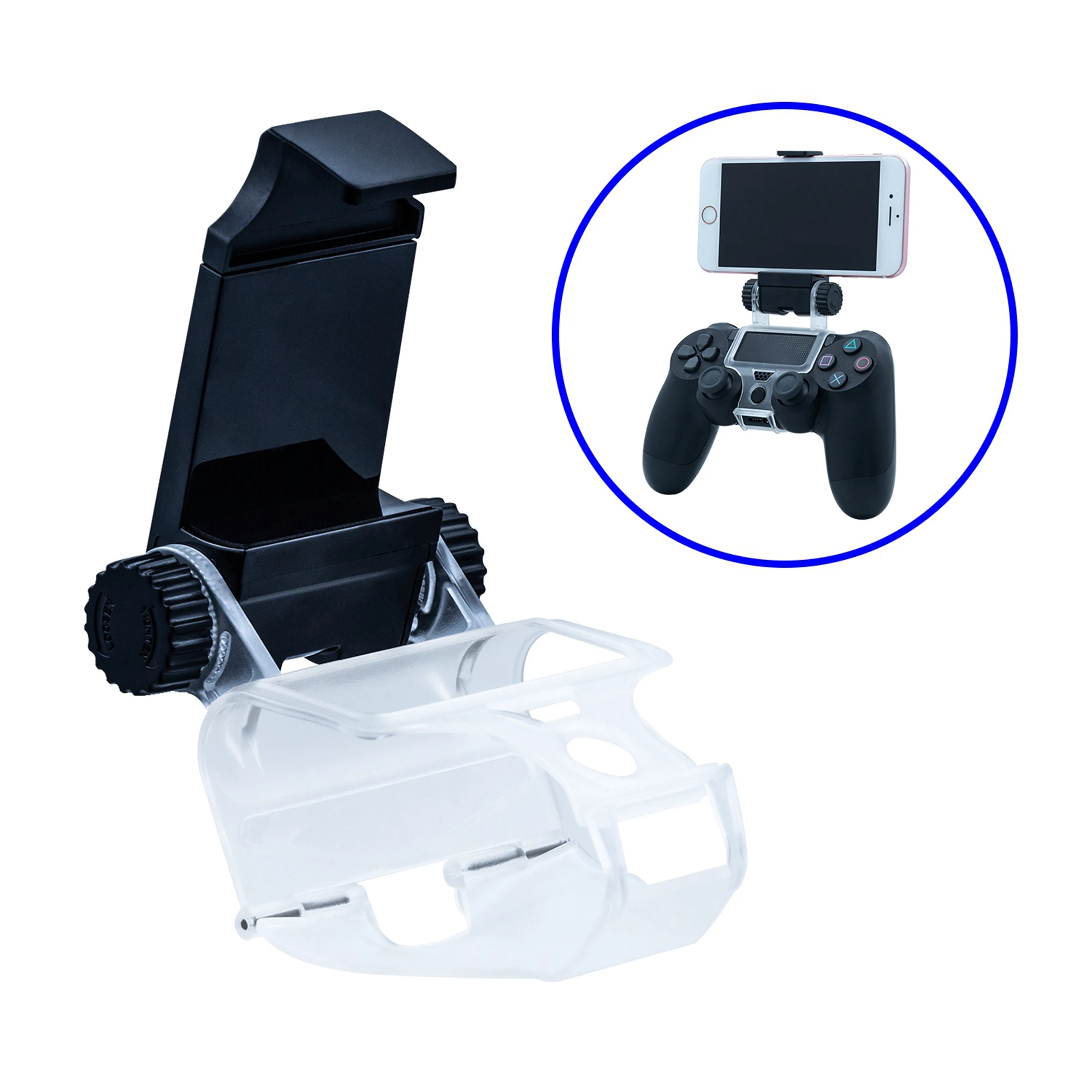 DOBE Mobile Phone Smartphone Clip Mount for PS4 Controller Wireless for Dualshock 4 for Playstation 4 Controller Black (TP4-016)