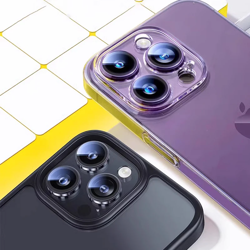 For iPhone 13 14 15 Camera Lens Protector Tempered Glass Camera Lens Protective Cover for iPhone 14 15 Pro Max