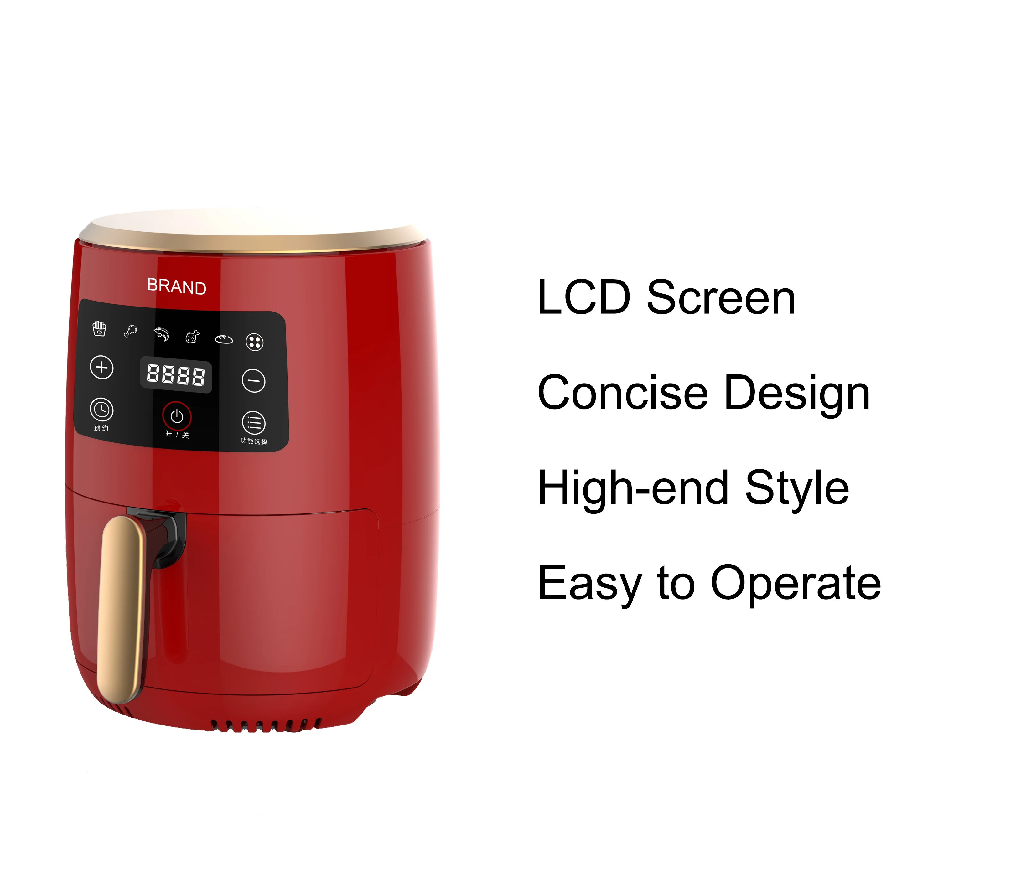 New design High Speed Easy Clean 5.5L with air fryer accessories Electric Automatic Digital steam air fryer oven