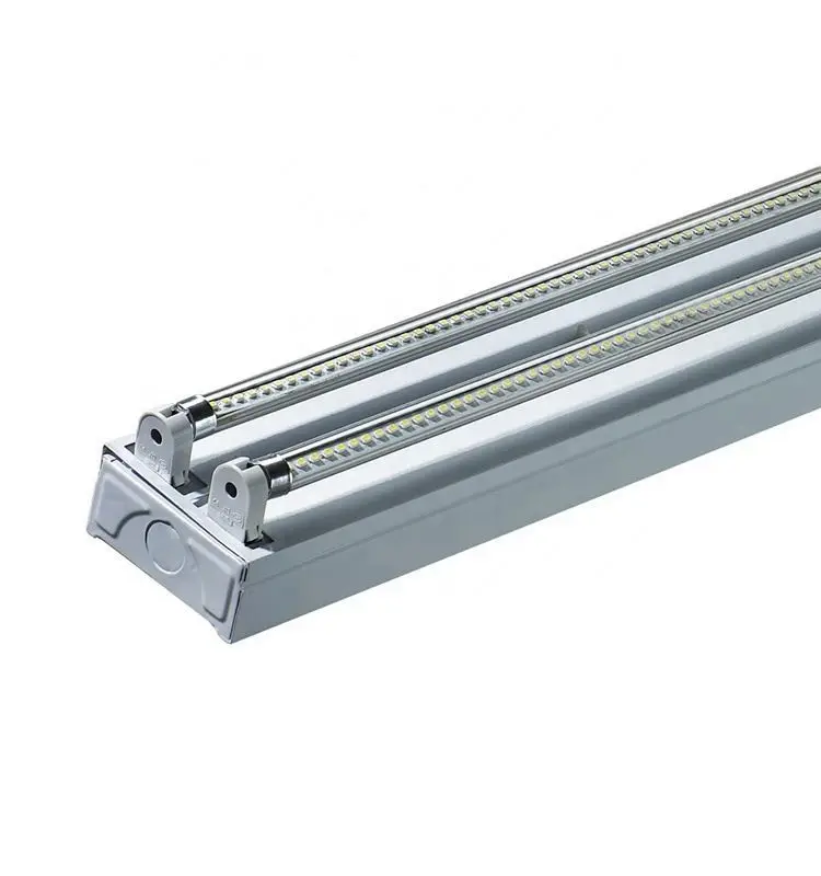 Flush mounted fluorescent batten fitting 2x28w tube bracket