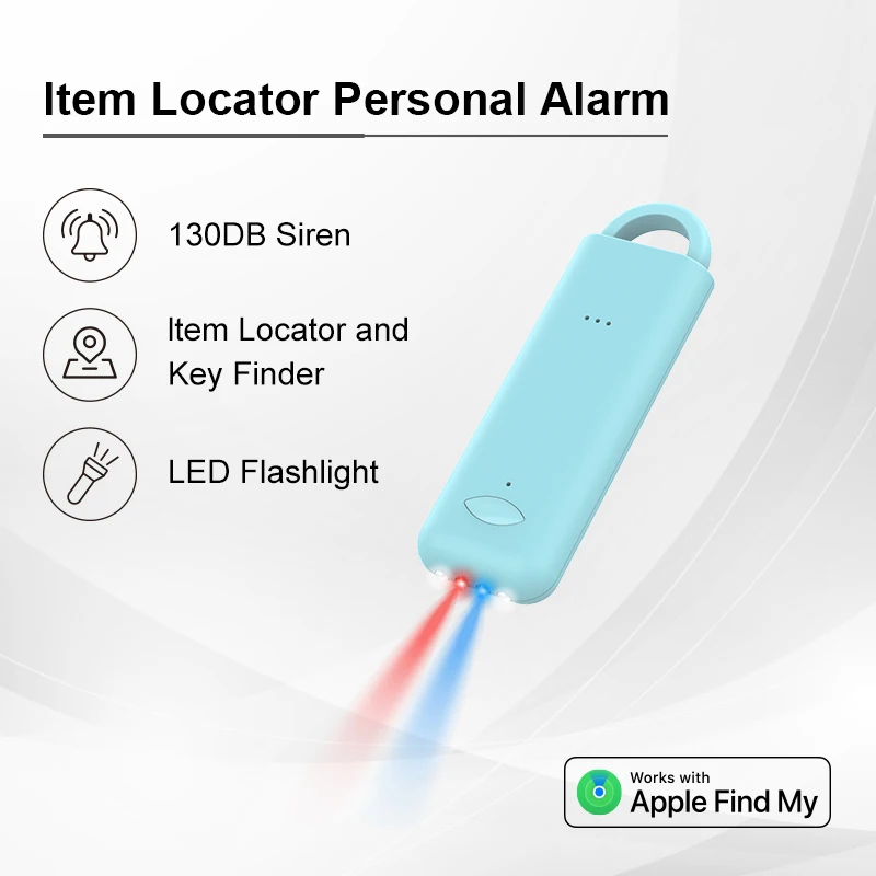 Wholesale Keychain Smart GPS Tracker Wireless Alarm Anti Lost Key Finder with women self defense alarming 130DB led lights