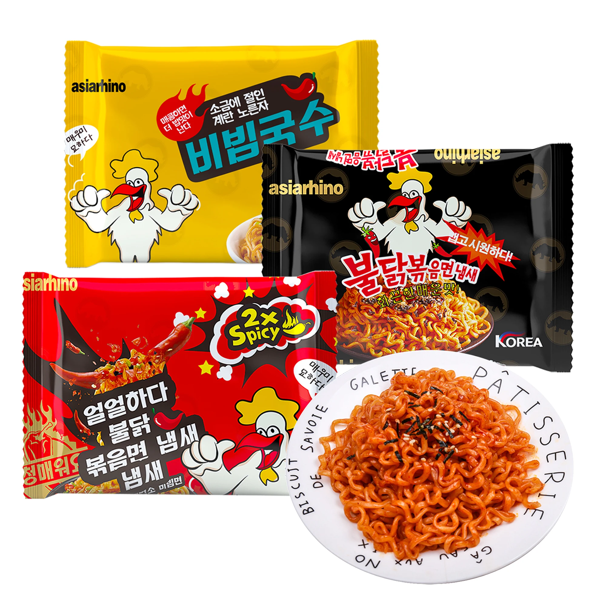 Custom Printed Plastic Instant Noodles Packaging Food Packaging Ramen Halal Food South Korea Ramen Noodles