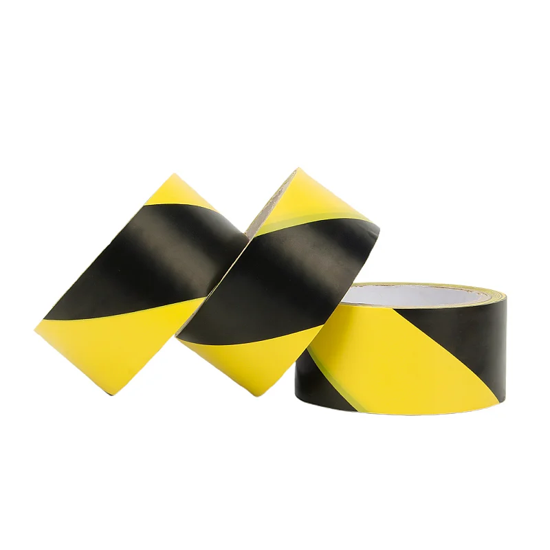 Road Floor Safety Masking Rubber Adhesive Glue PVC Warning Safe Tape