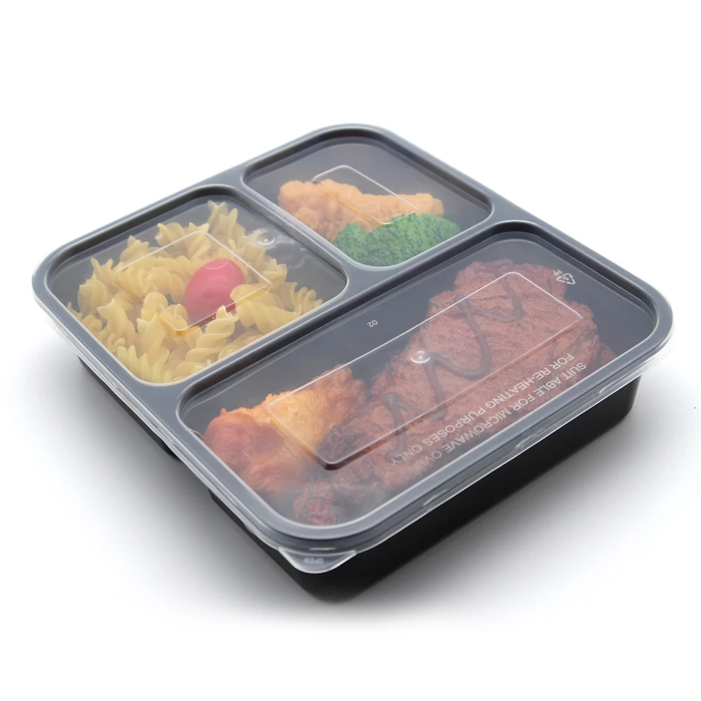 32 oz Disposable Meal Prep Food Container Black Food To Go Containers With Cheap Price