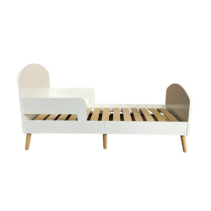 Modern cheap white wooden japanese full size toddler child bed frame design furniture for kids boys girls