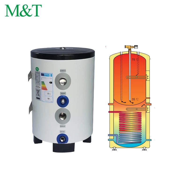Carbon Neutralization domestic 50L stainless steel multi heating source thermo pump air to water heat hot water tank solar
