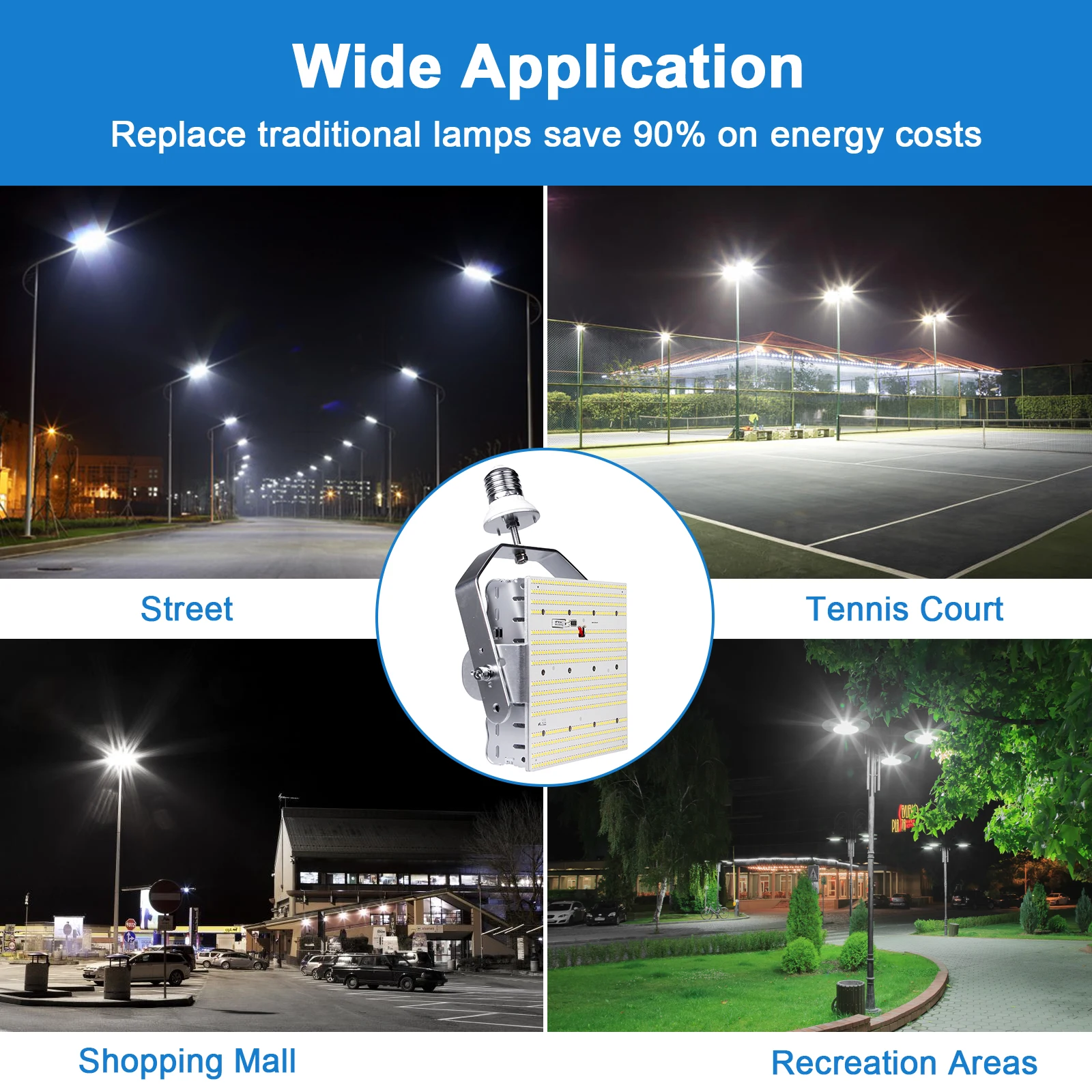 new design high quality Street Lights Safety Retrofit Kits 150w 200w 300w DLC LED replacement Lamps