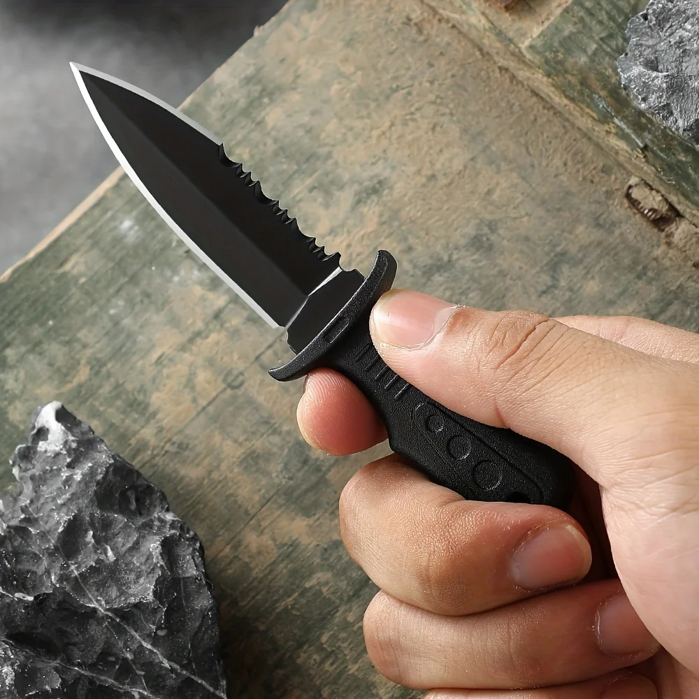 Outdoor Mini Knife Portable Self Defense Knife Camping Survival  Small Straight Neck Knife