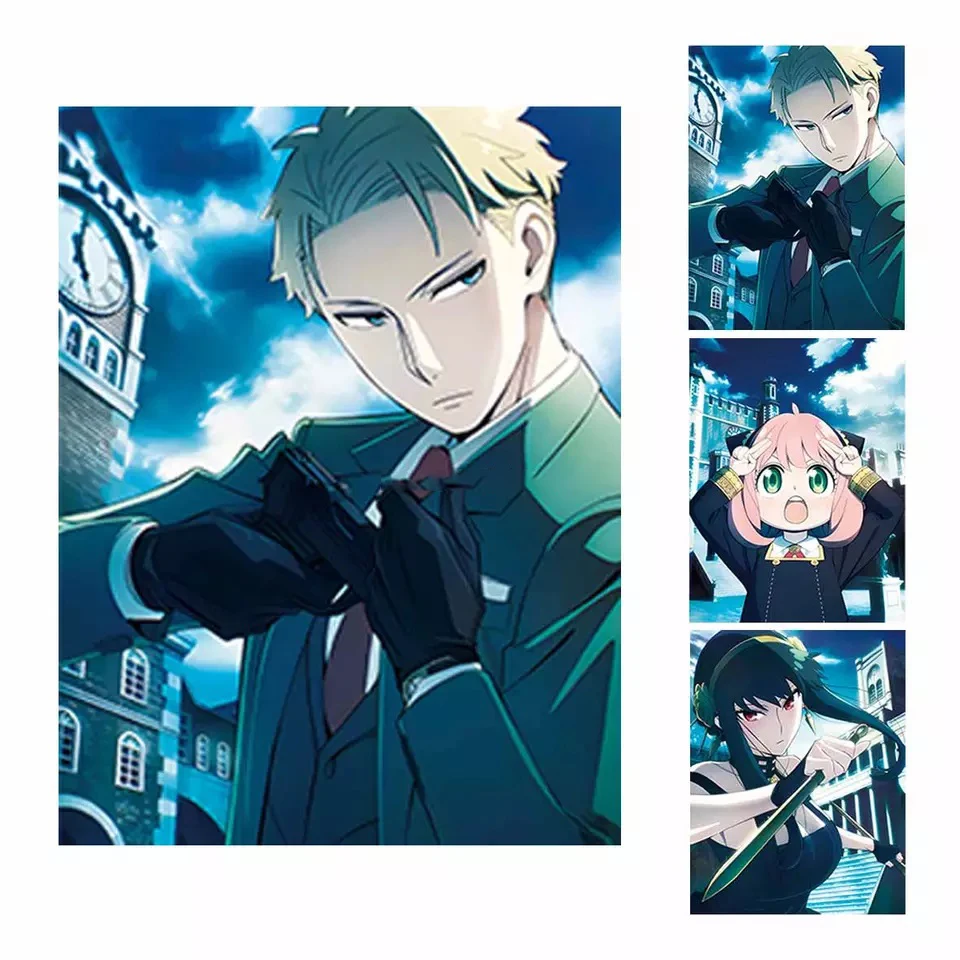 Stock Over 200 Designs Hot Sell 3D Anime Lenticular Posters 3D Changing Pictures 3D Anime Posters for Wall Decor