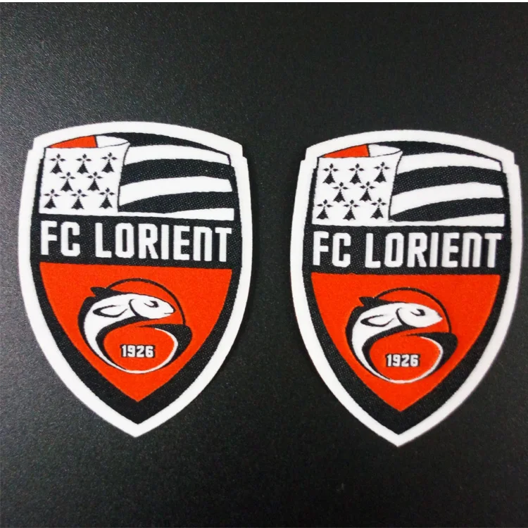 Custom  football soccer jersey patch iron on woven chest patch for sportswear