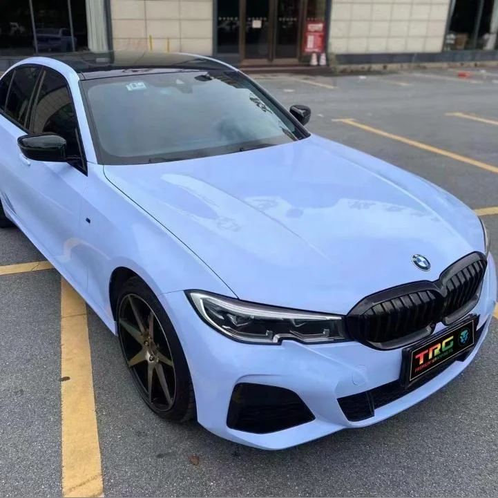 Wholesale quality 1.52* 18m Super Gloss Magic Macaron Fog Blue Sticker car color film vinyl body packaging sticker