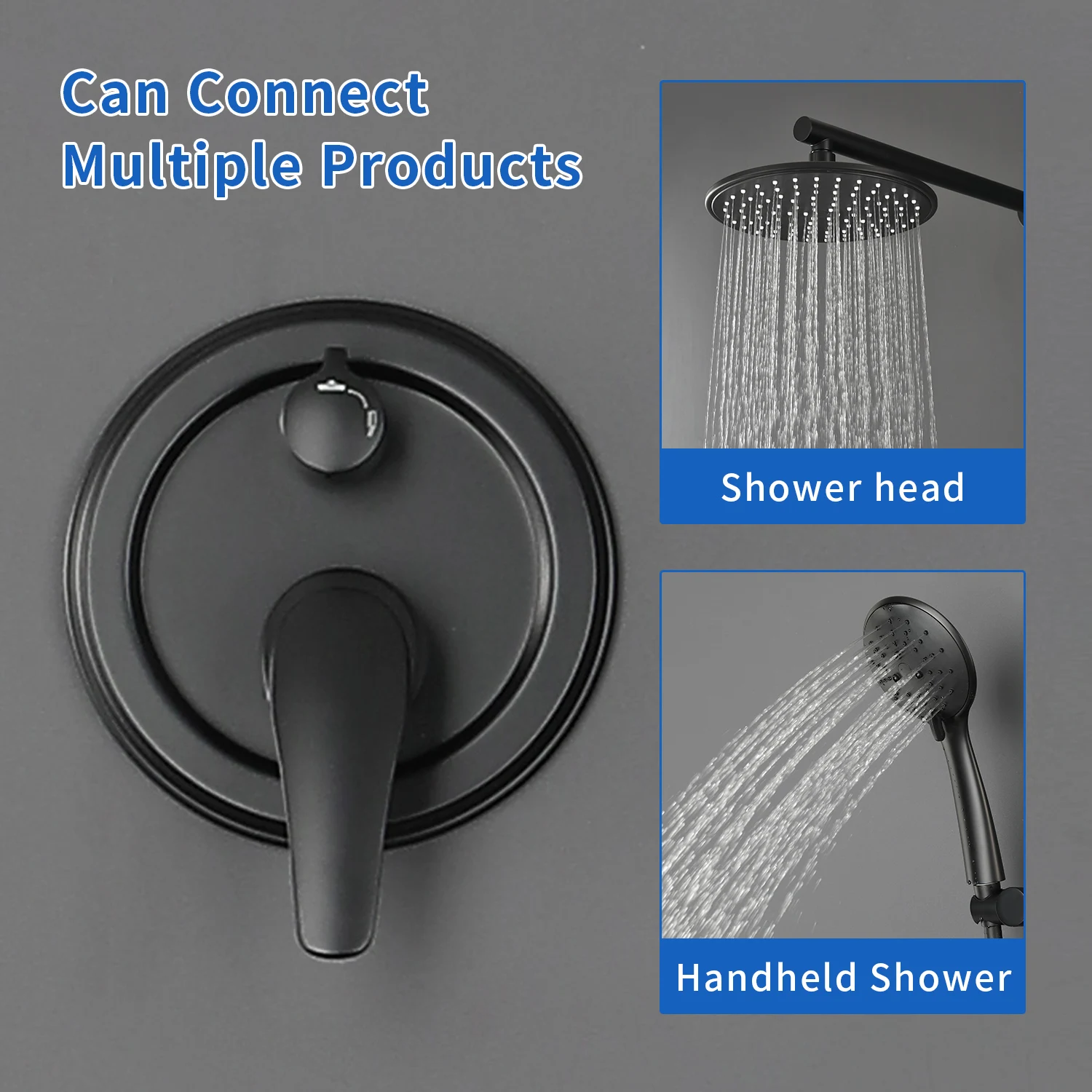 Contemporary shower mixer valve wall mounted concealed 2 way shower mixer with diverter