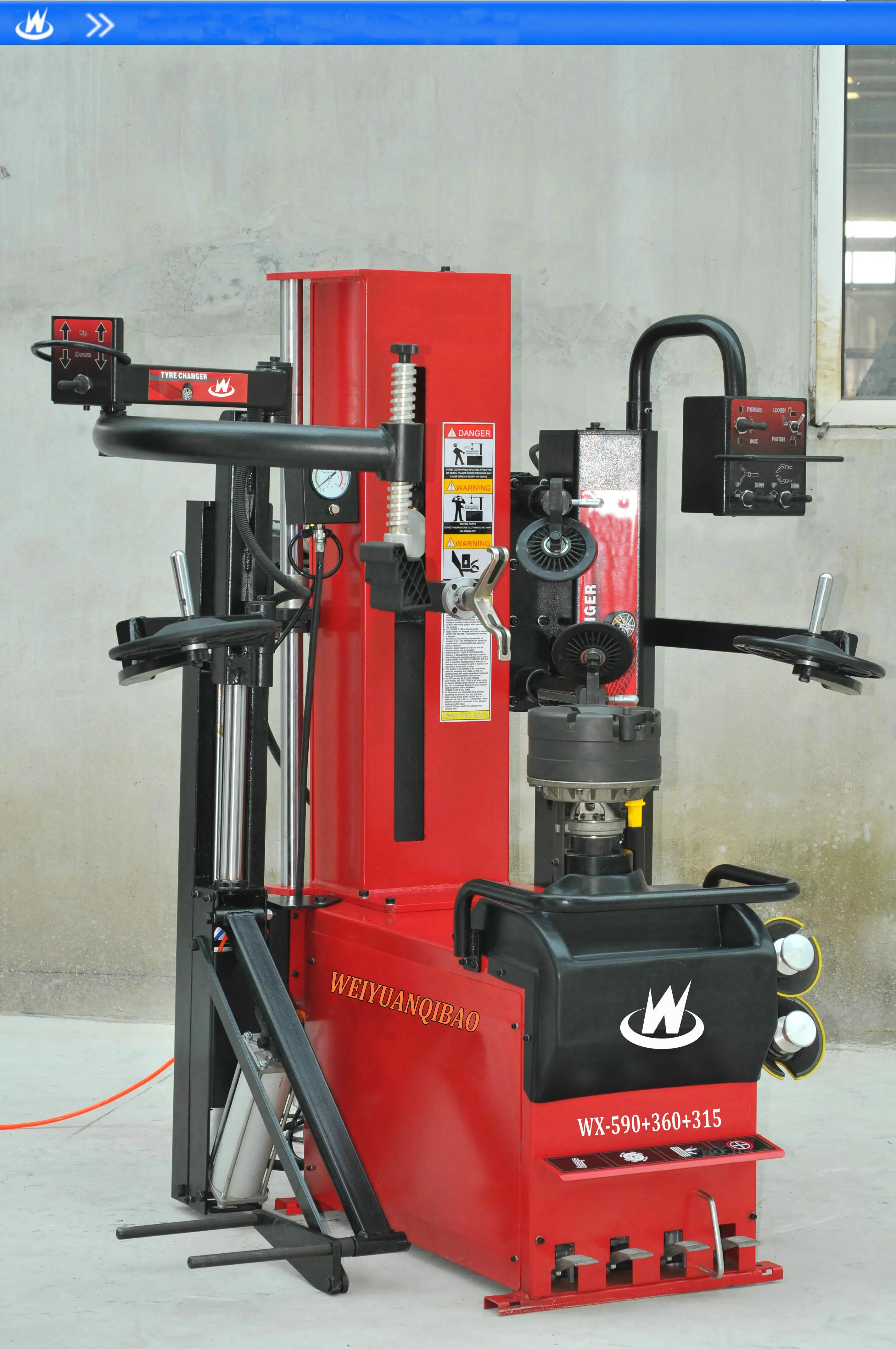 Full Automatic Tire Changer , Heavy Duty Truck Tyre Changer , Tire repair machine WX-575+340+313