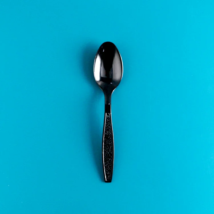 High Quality Individually Wrapped Cutlery Black Plastic Disposable Plastic Spoon 3g Plastic Spoons Disposable