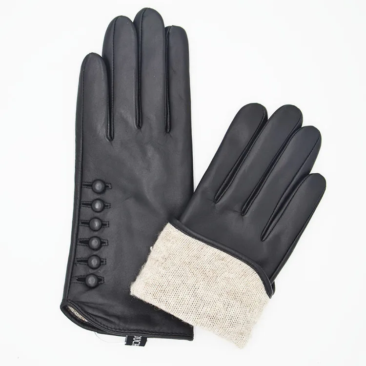 High Quality women Genuine Sheepskin leather gloves