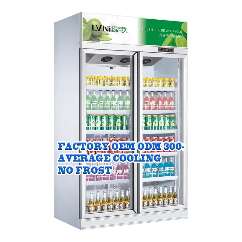 2-дверный-вертикально-охладитель вертикальный охладитель с раздвижные стеклянные двери напитков