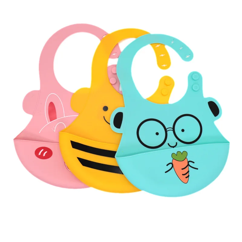 Factory Direct Sale Silicone Easy Washing Waterproof Baby Bibs Baby Bibs Silicone Baby Bib for Eating