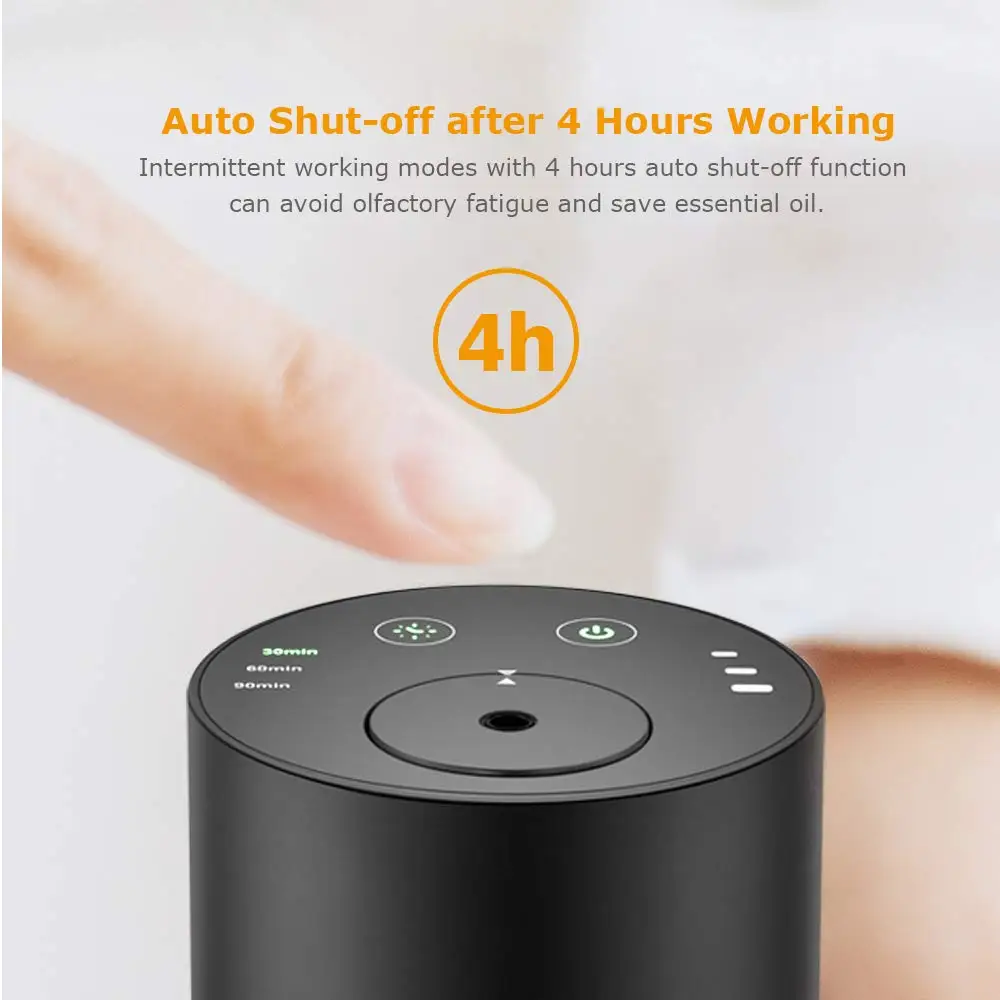 Good Quality Aluminium 10ml  Rechargeable Portable Wireless Aromatherapy Pure Car Waterless Aroma Atomizing Nebulizer Essential