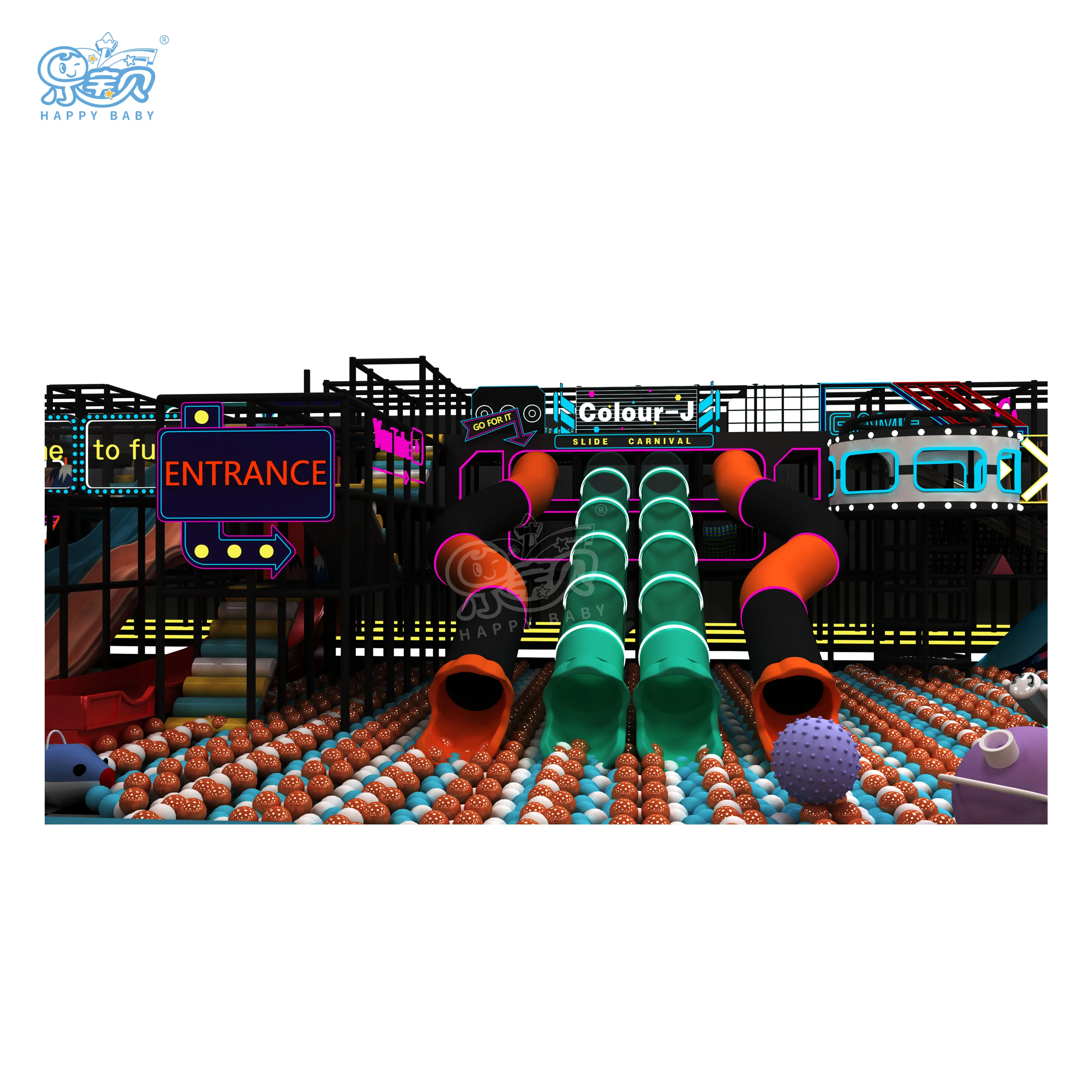 Счастливый ребенок привлекательный новый дизайн парк аттракционов детская Коммерческая игровая площадка для детей и малышей крытая