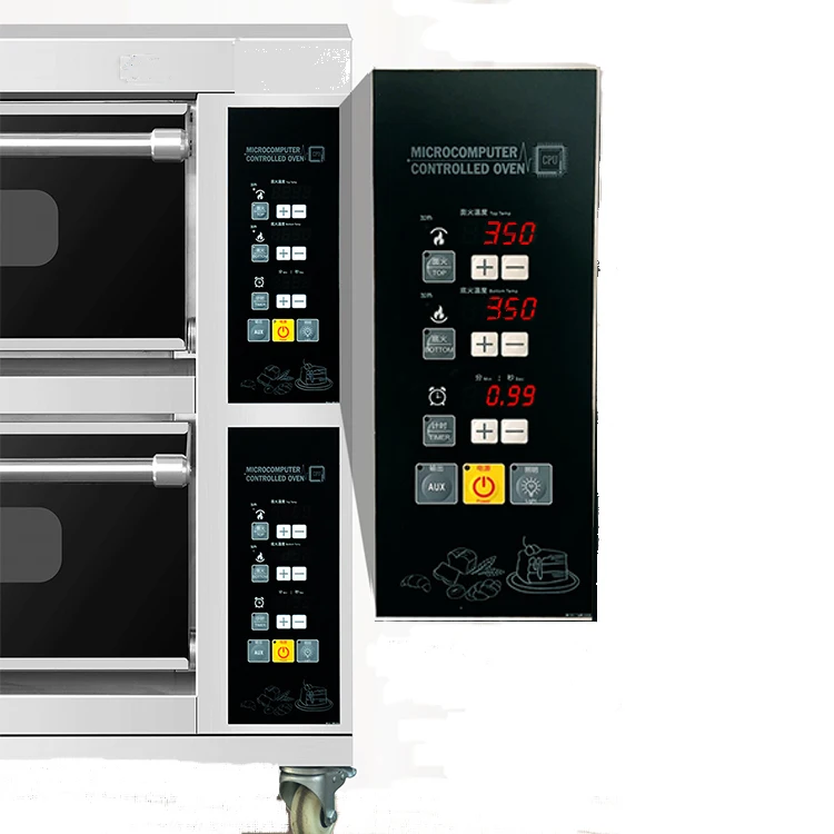 commercial electric or gas oven baking bakery industrial 2 deck 4 trays bakery bread oven