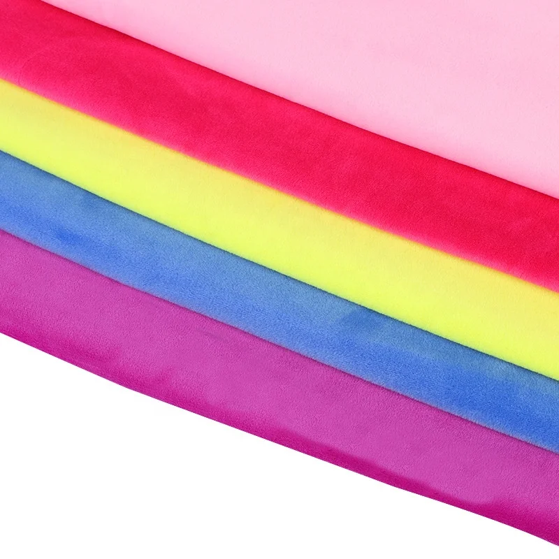 Free Sample Velvet Pajama Fabric Super Soft Spandex Velboa fabric