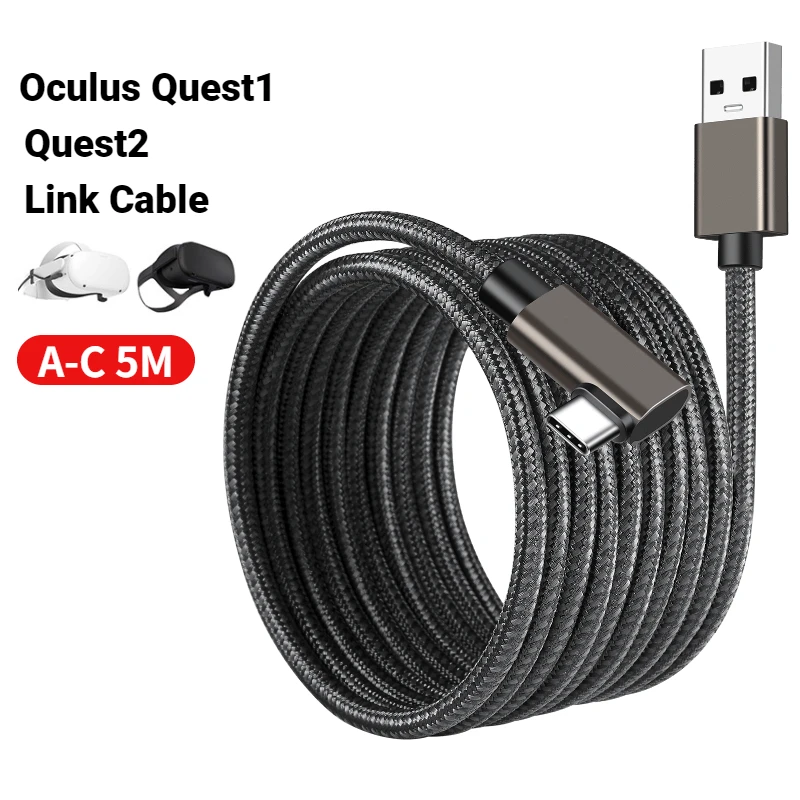 VR cable link Right Angle Elbow Usb Type C data transfer Cable 2A 5Gbps