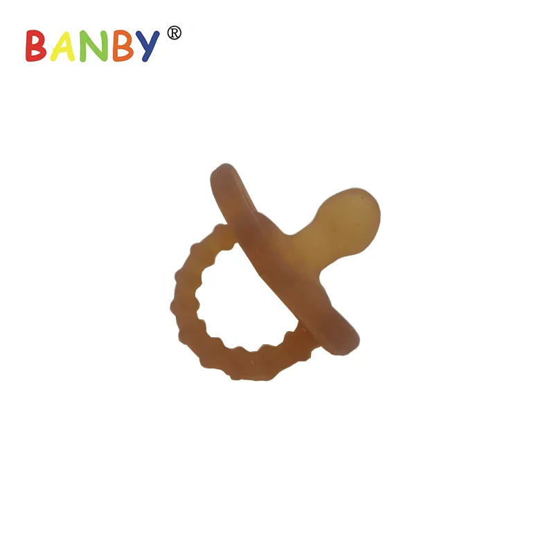 Natural Rubber Soother Round baby Dummy For Baby Eco Packaging