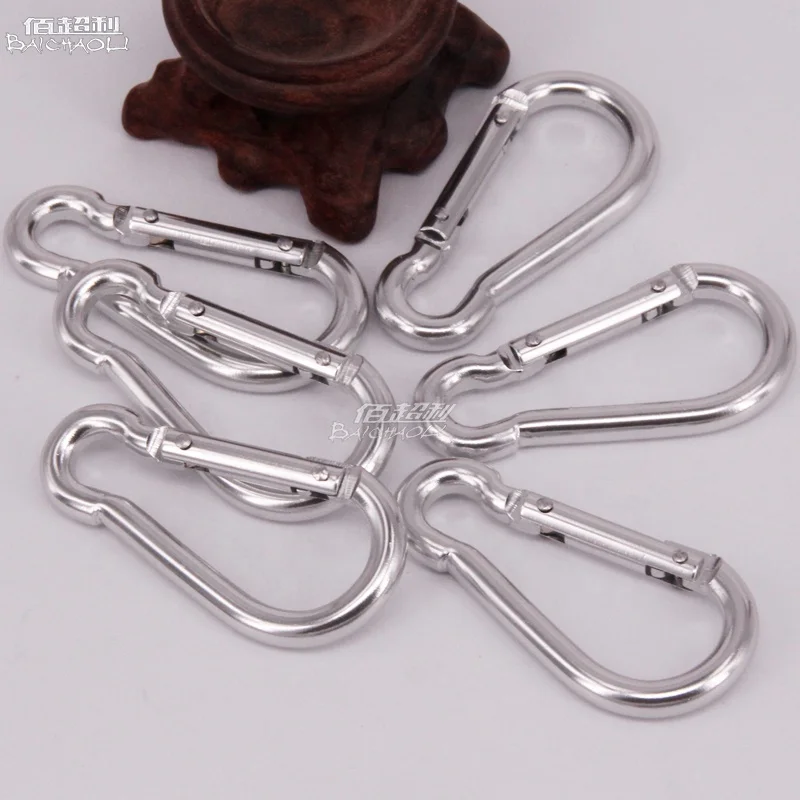 
Baichaoli 5 gourd Double rivet Silver Aluminum alloy carabiner hooks 