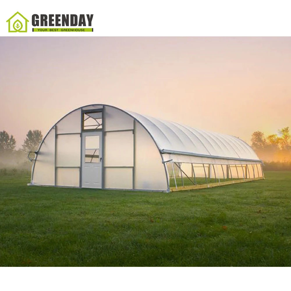 
GREENDAY Low Cost Double Layer Plastic Arch Pipes Greenhouse 
