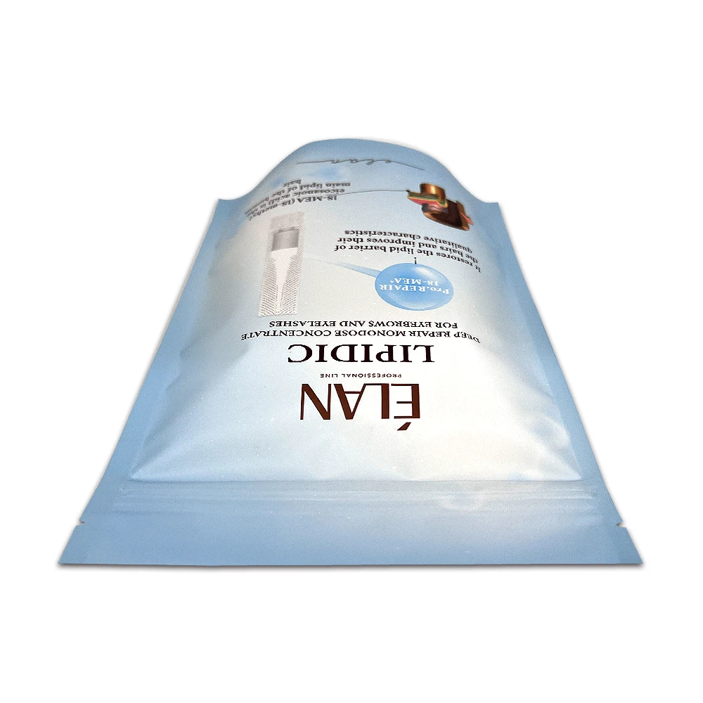 Custom Printed logo Plastic Bag Zipper Cosmetic Skin Care Facial Mask Stand up
