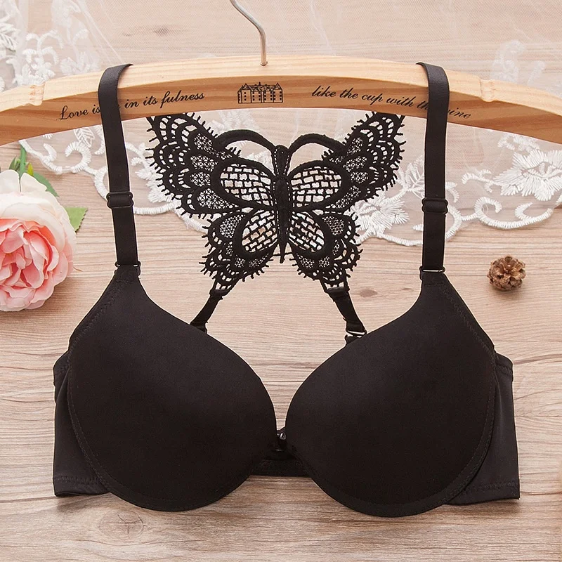 
1944 Wholesale Comfortable Lingerie Beautiful Back Butterfly Embroidery Bra 