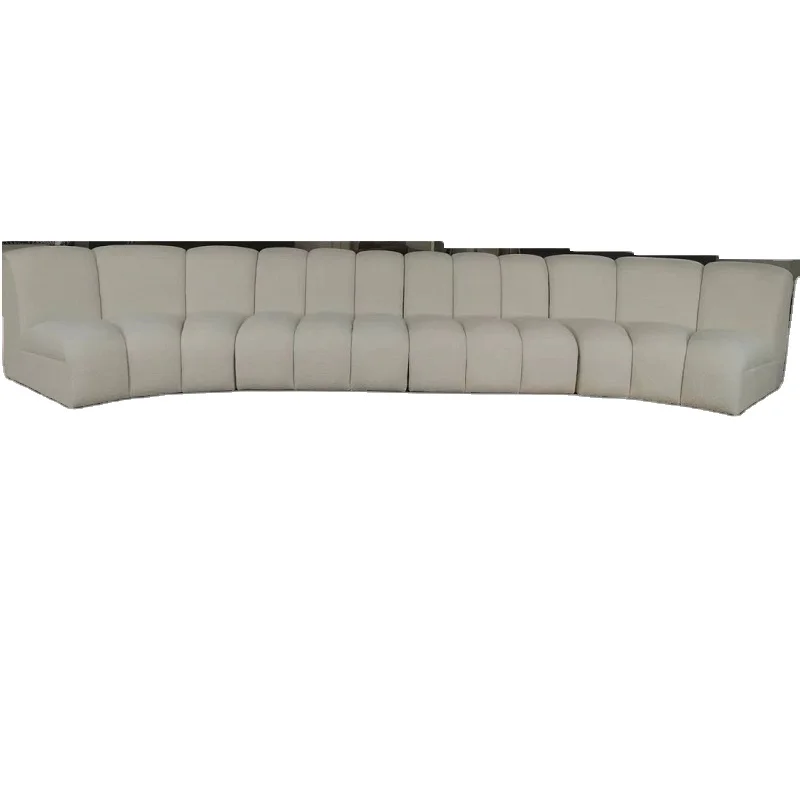 Modern Design Modular Channel Sofa Belgium Boucle Sectional Living Room Sofas