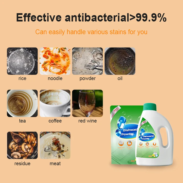 Oem Manufacturer Dishwashing Powder Soap High Foam Eco-Friendly Cleaning Dishwasher for Sale