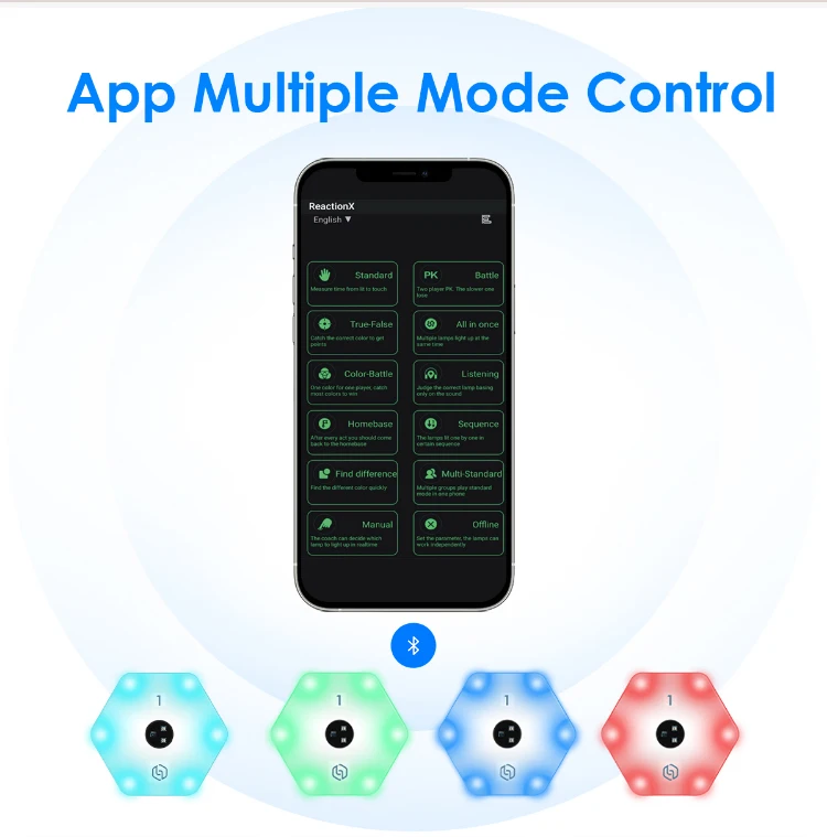 Fitness Touch Light Agile Training Reaction Light Lamp Set/Reaction Light Lamp With Mobile APP Connected