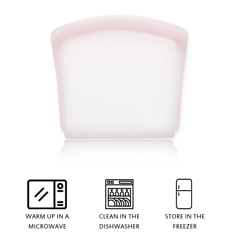 
Wholesale LFGB Approval Silicone food Bag Reusable Silicone Sandwich Bag 