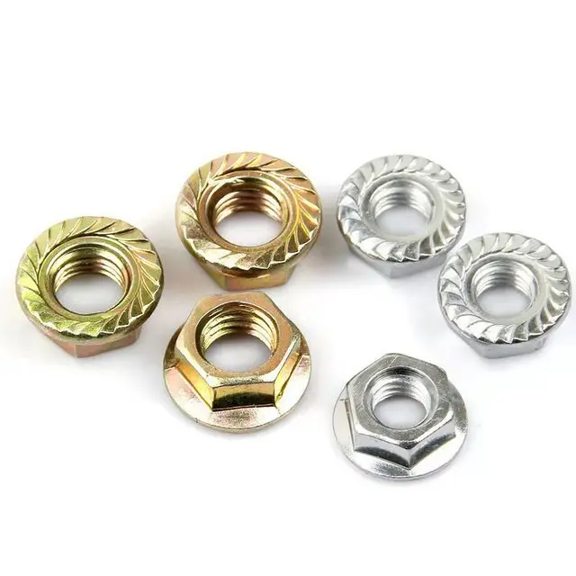 DIN6923 M12 M14 M16 M20 Self-locking Nut A2-70 304 Stainless Steel Hex Flange Lock Nut
