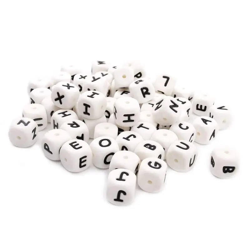 
BPA Free Letter Baby Teether Different Baby Chew Silicone Baby Bead 