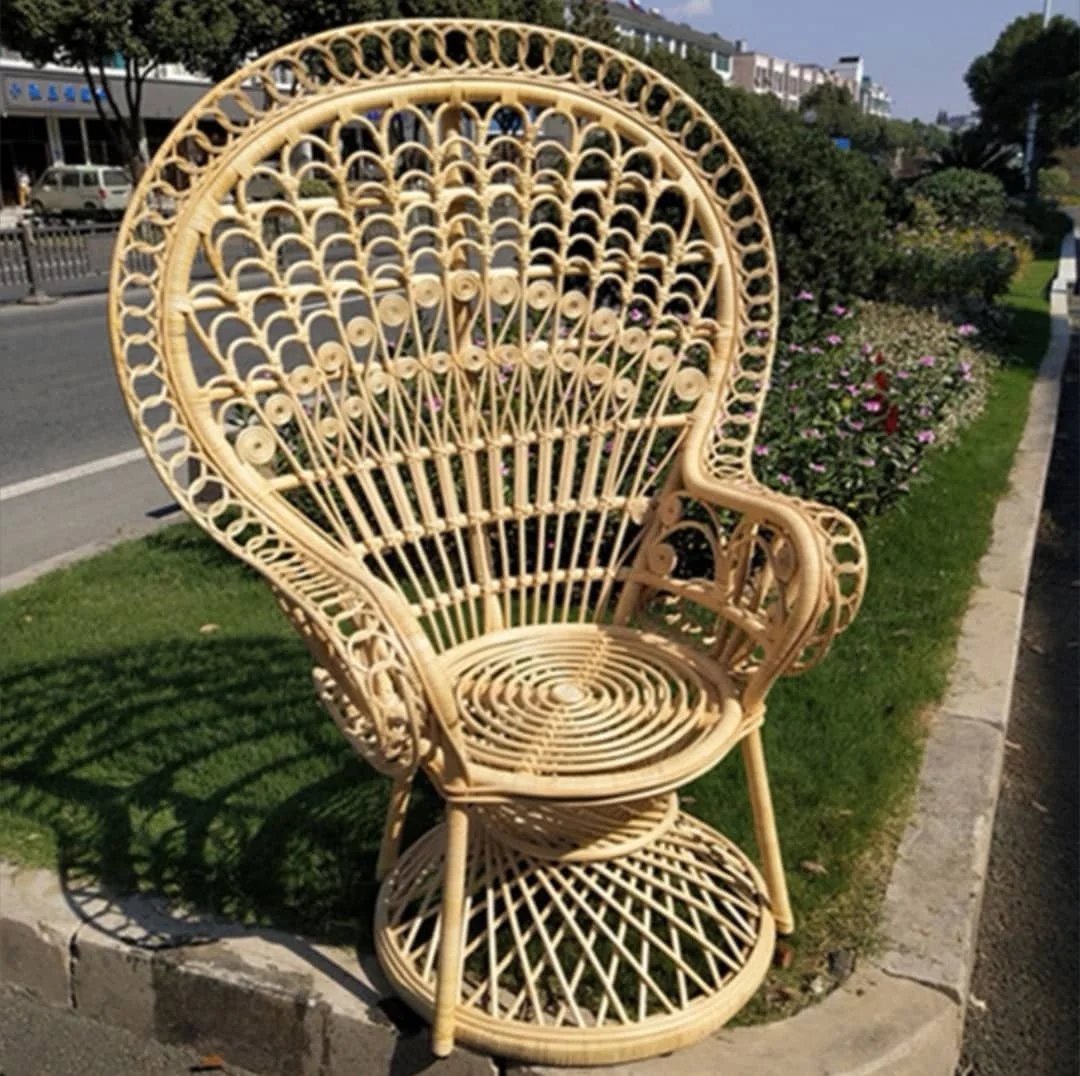 YC-RC1 Свадебный декор пара трон ручной работы из ротанга Павлин