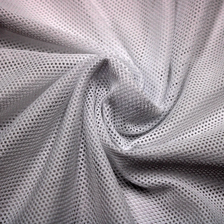 
soft hand feel polyester beach and casual shorts mesh net knit lining fabric 
